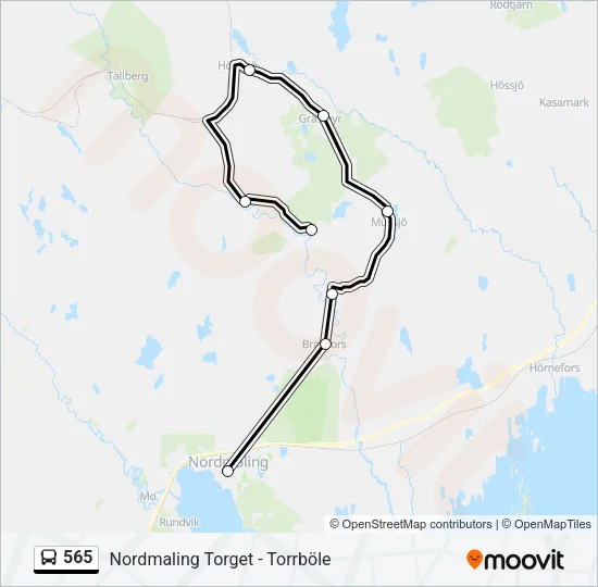 565 Bus Line Map