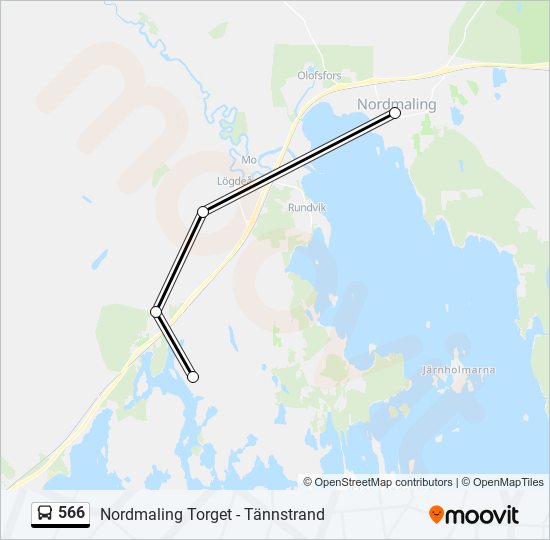 566 bus Line Map