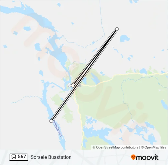 567 Bus Line Map