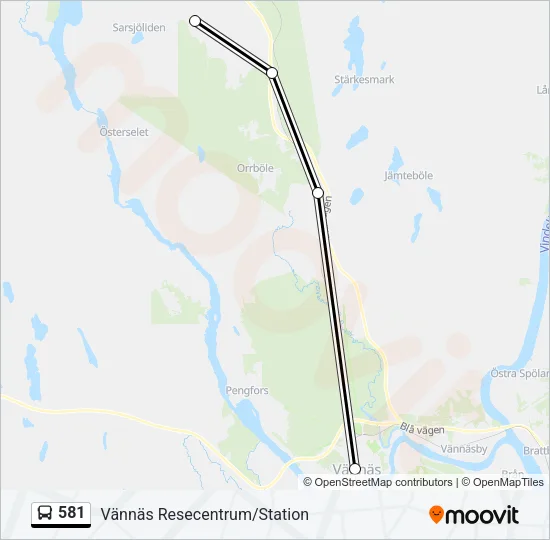 581 Bus Line Map