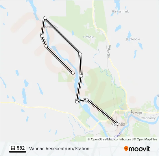 582 Bus Line Map