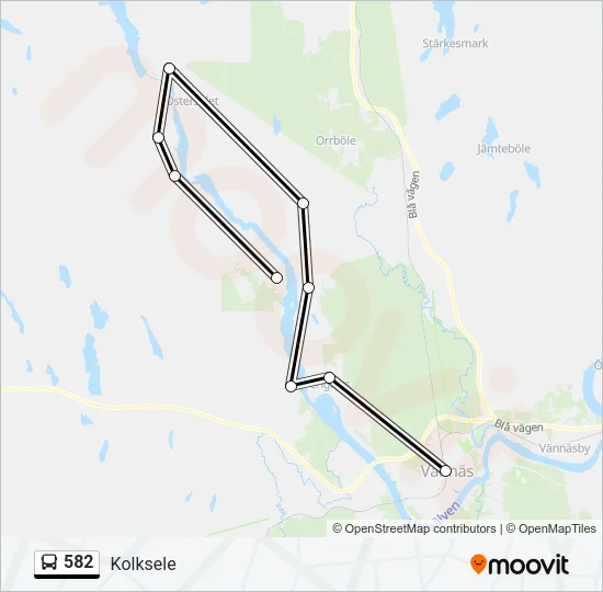 582 Bus Line Map