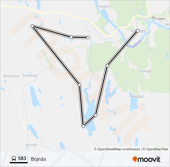 583 bus Line Map