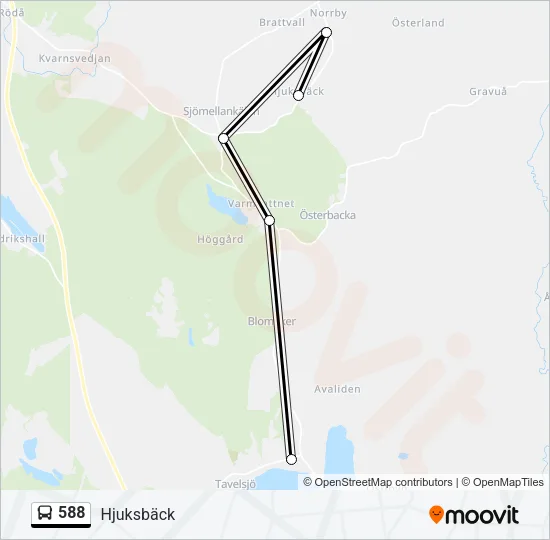 588 Bus Line Map