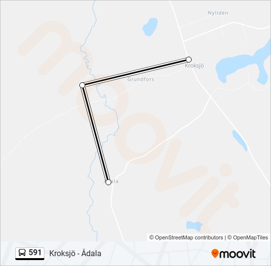 591 bus Line Map