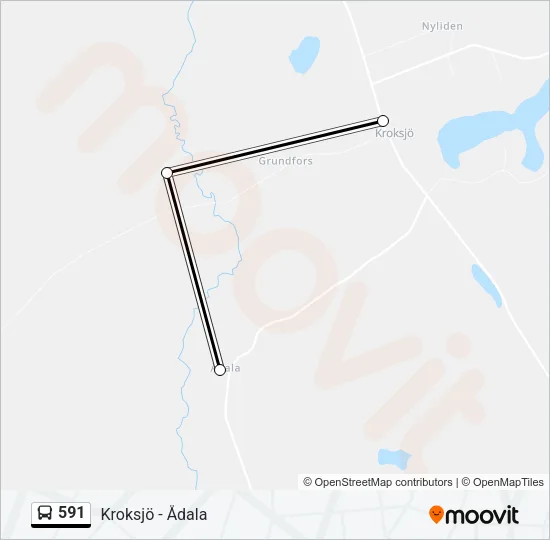 591 Bus Line Map