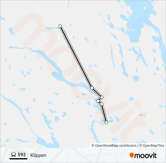 593 Bus Line Map