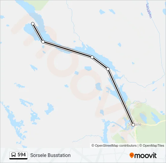 594 Bus Line Map