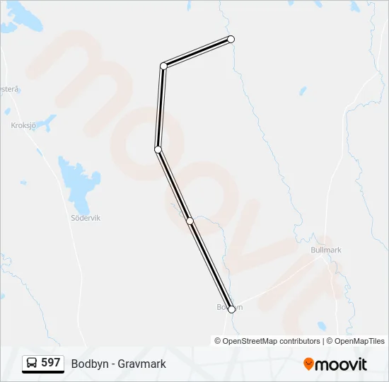 597 Bus Line Map