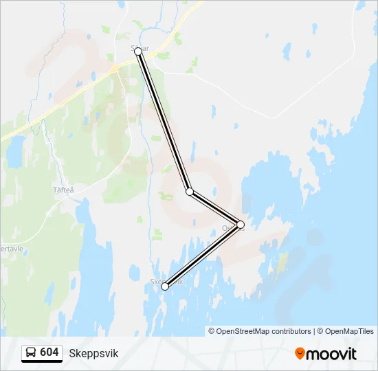 604 Bus Line Map