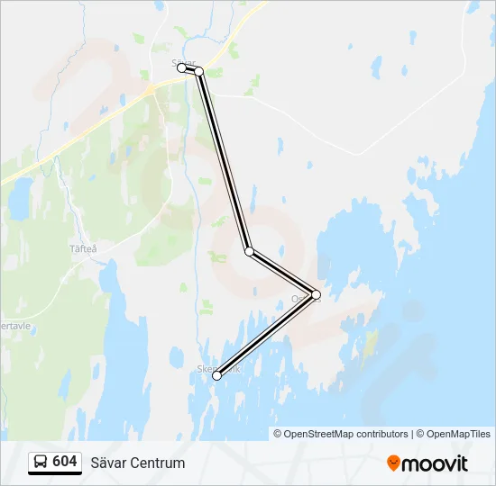 604 Bus Line Map