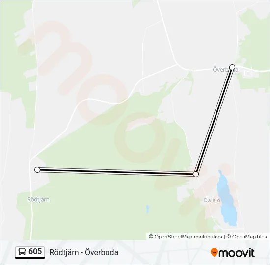 605 Bus Line Map