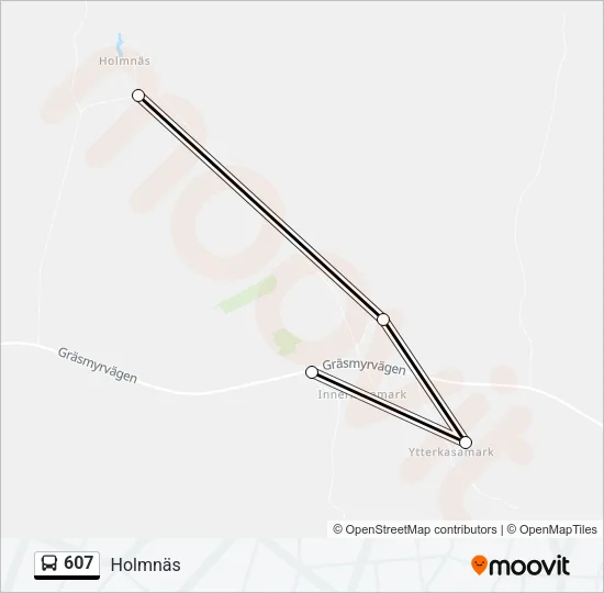 607 Bus Line Map