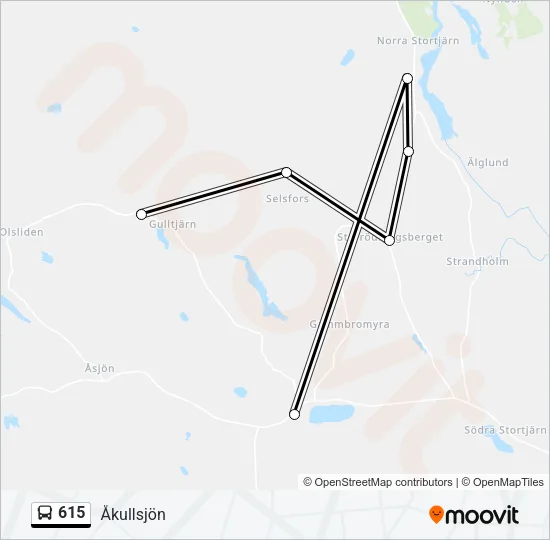 615 Bus Line Map