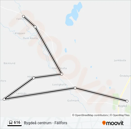 616 Bus Line Map