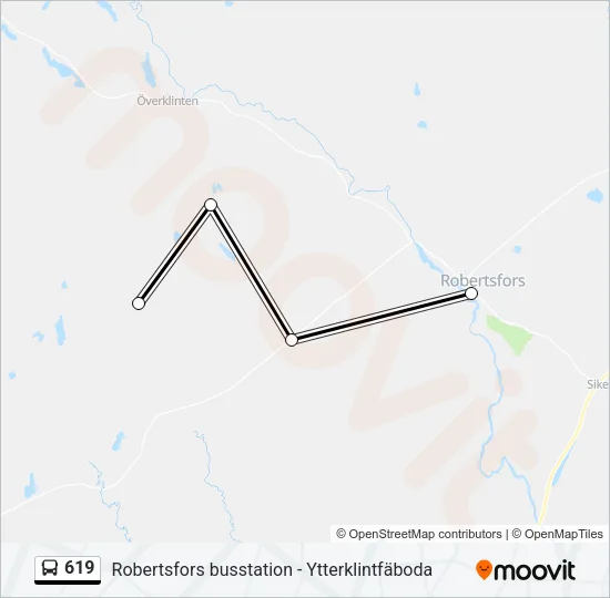 619 Bus Line Map