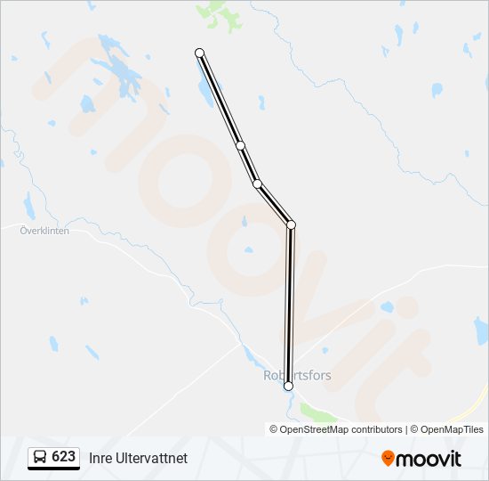 623 bus Line Map