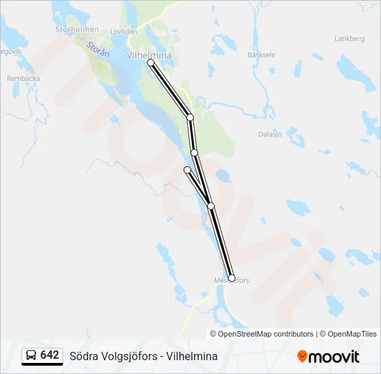 642 Bus Line Map
