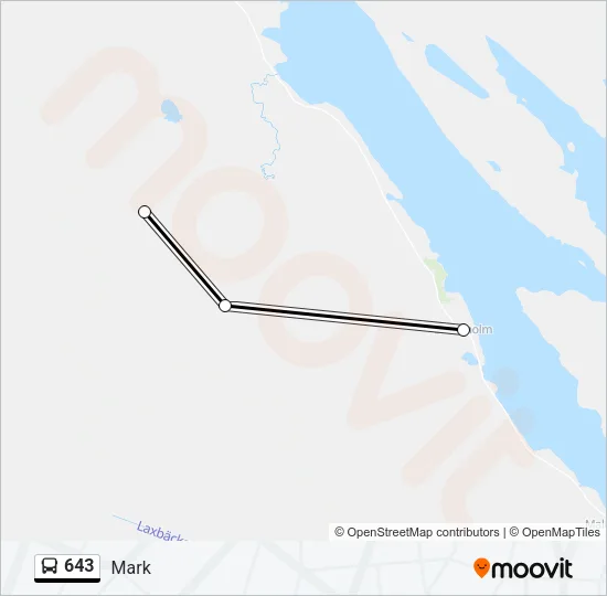 643 Bus Line Map