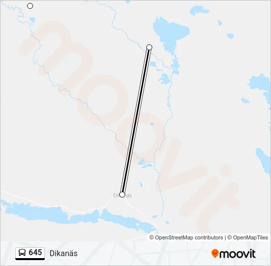 645 Bus Line Map