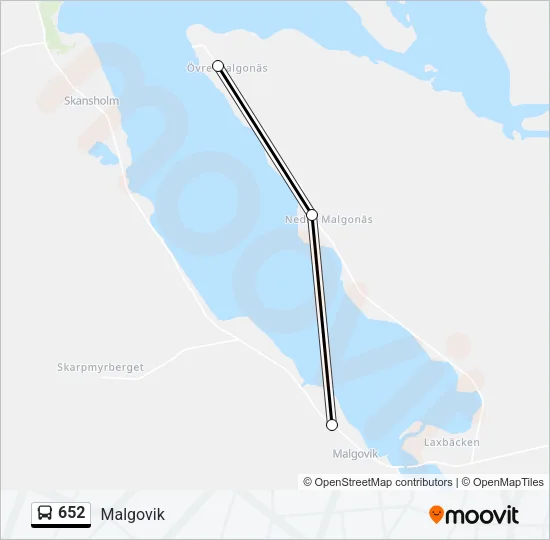 652 Bus Line Map