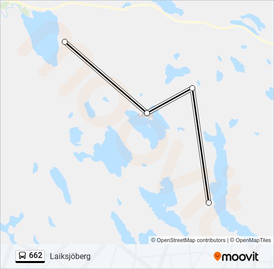 662 bus Line Map