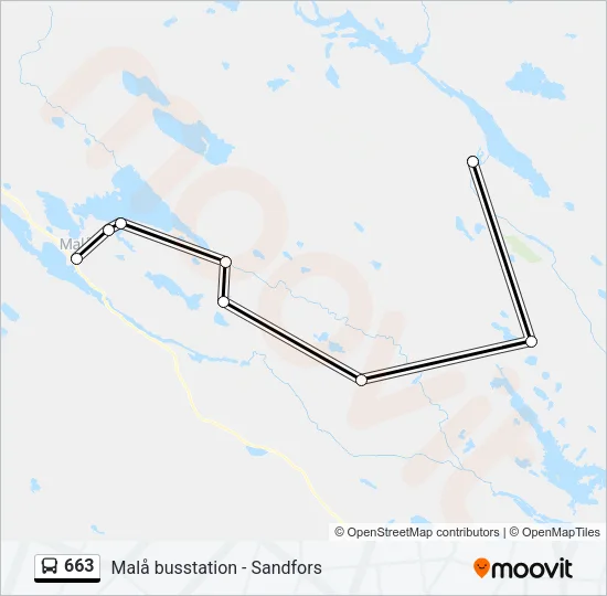 663 Bus Line Map