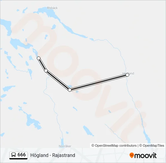 666 Bus Line Map