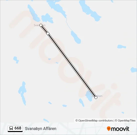 668 Bus Line Map