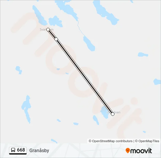 668 Bus Line Map