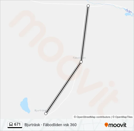 671 Bus Line Map