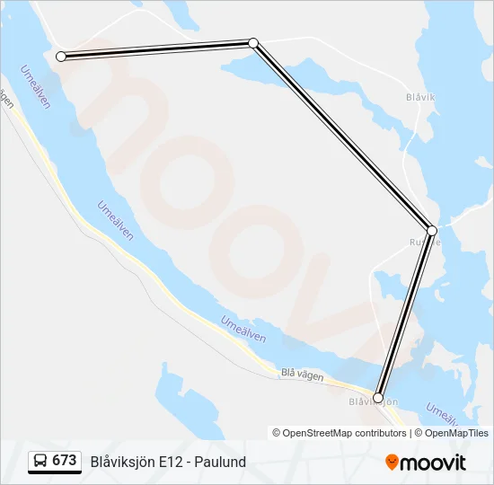 673 Bus Line Map