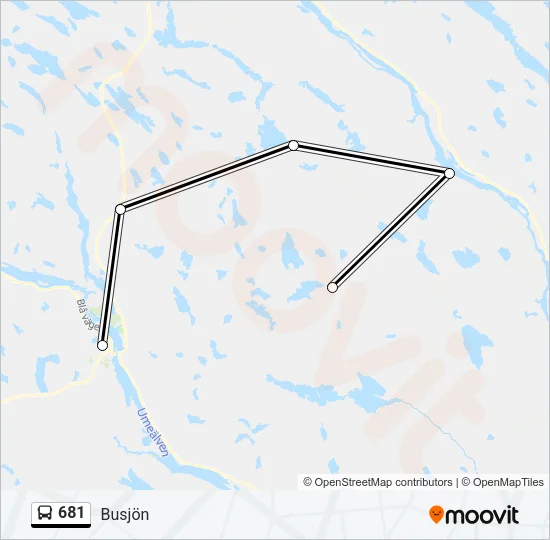 681 Bus Line Map