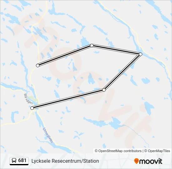681 Bus Line Map