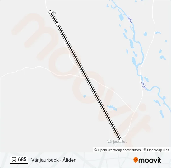 685 Bus Line Map