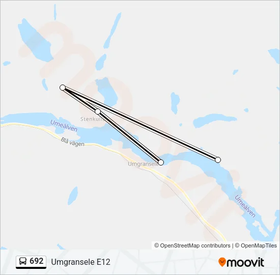 692 Bus Line Map