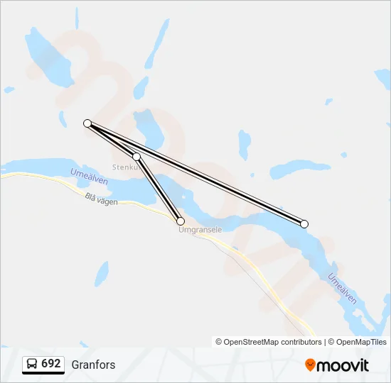 692 Bus Line Map