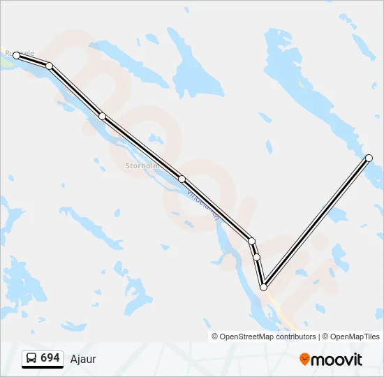 694 Bus Line Map