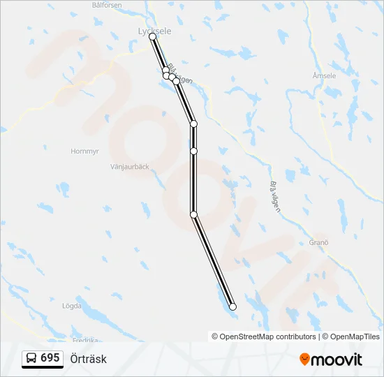 695 Bus Line Map