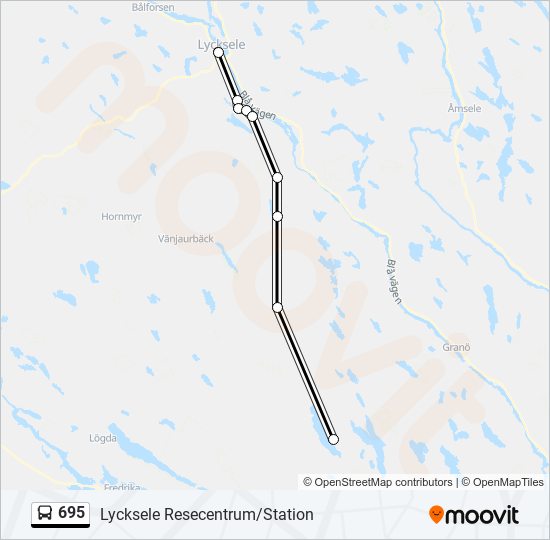 695 bus Line Map