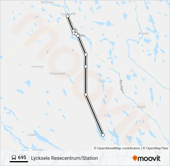 695 Bus Line Map
