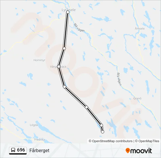 696 Bus Line Map