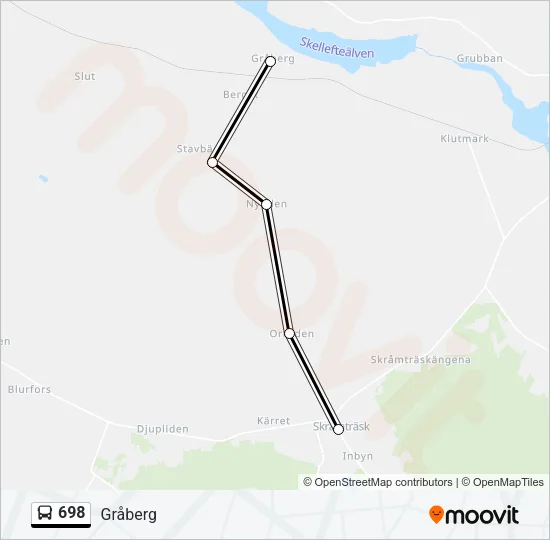 698 Bus Line Map