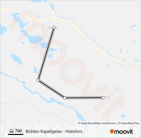 700 Bus Line Map