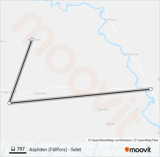 707 Bus Line Map
