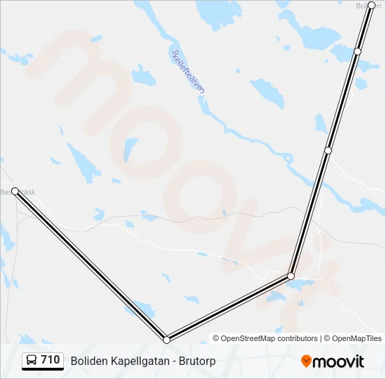 710 Bus Line Map
