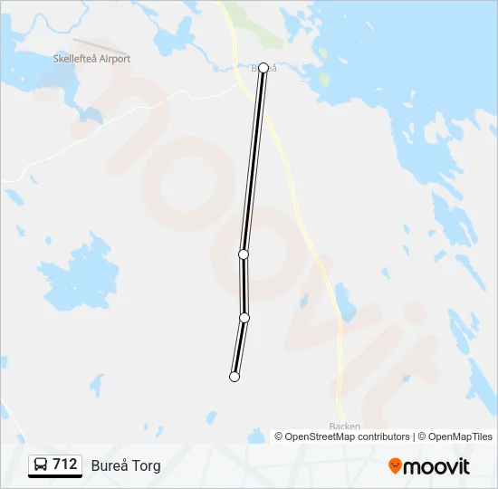 712 Bus Line Map
