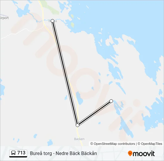 713 Bus Line Map