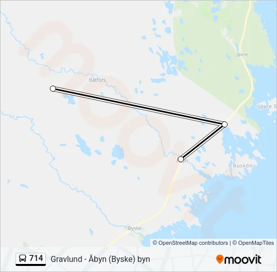 714 Bus Line Map