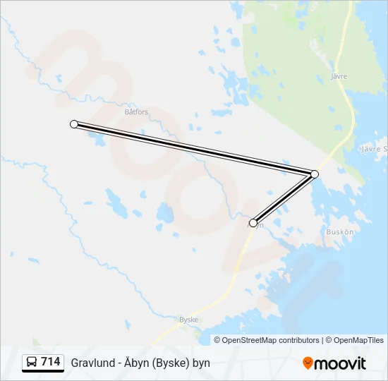 714 Bus Line Map